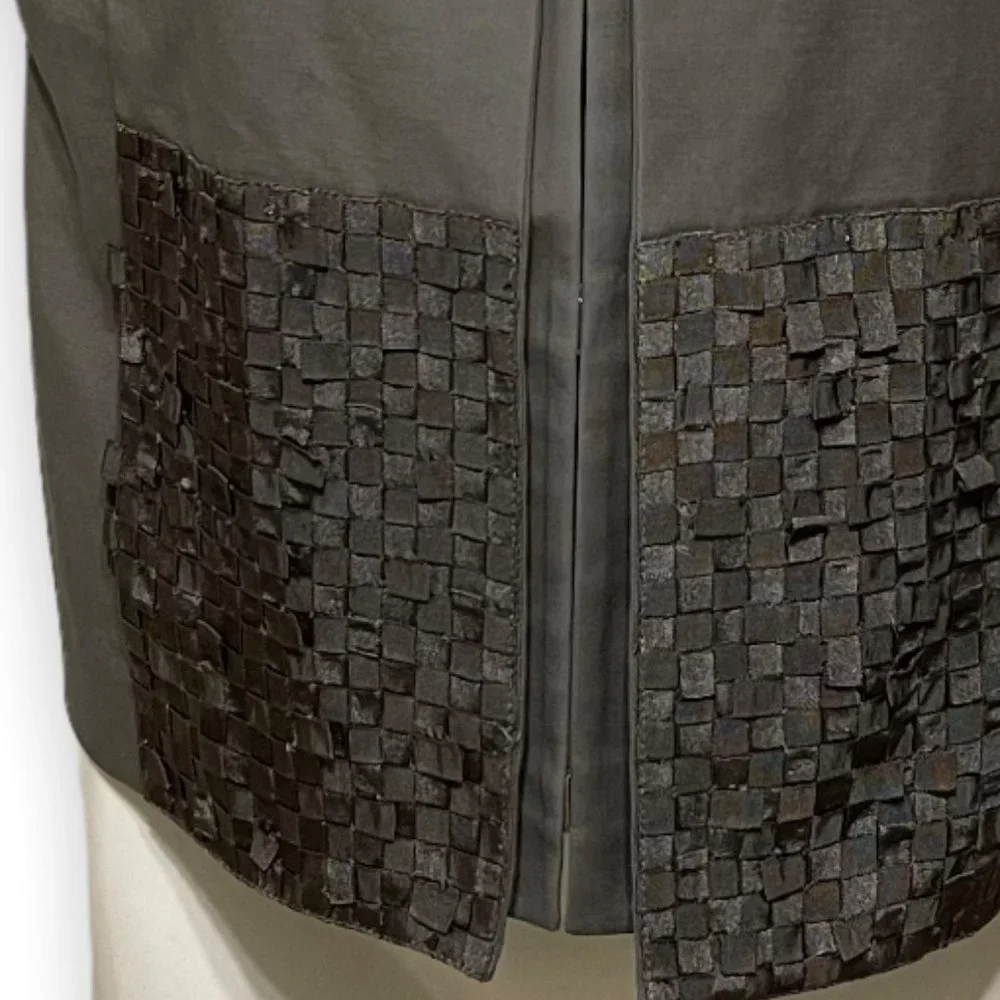 Piazza Sempione Sz 8  Grosgrain Ribbon Hardware Closure Jacket Made … - Picture 3 of 11